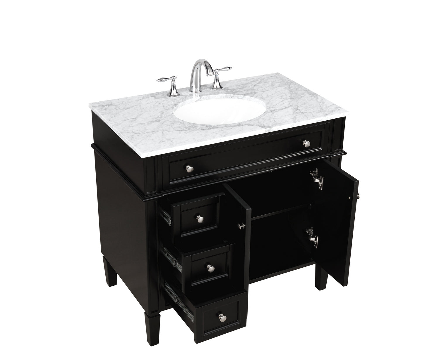 Elegant Lighting - VF12536BK - Bathroom Vanity Set - Park Avenue - Black