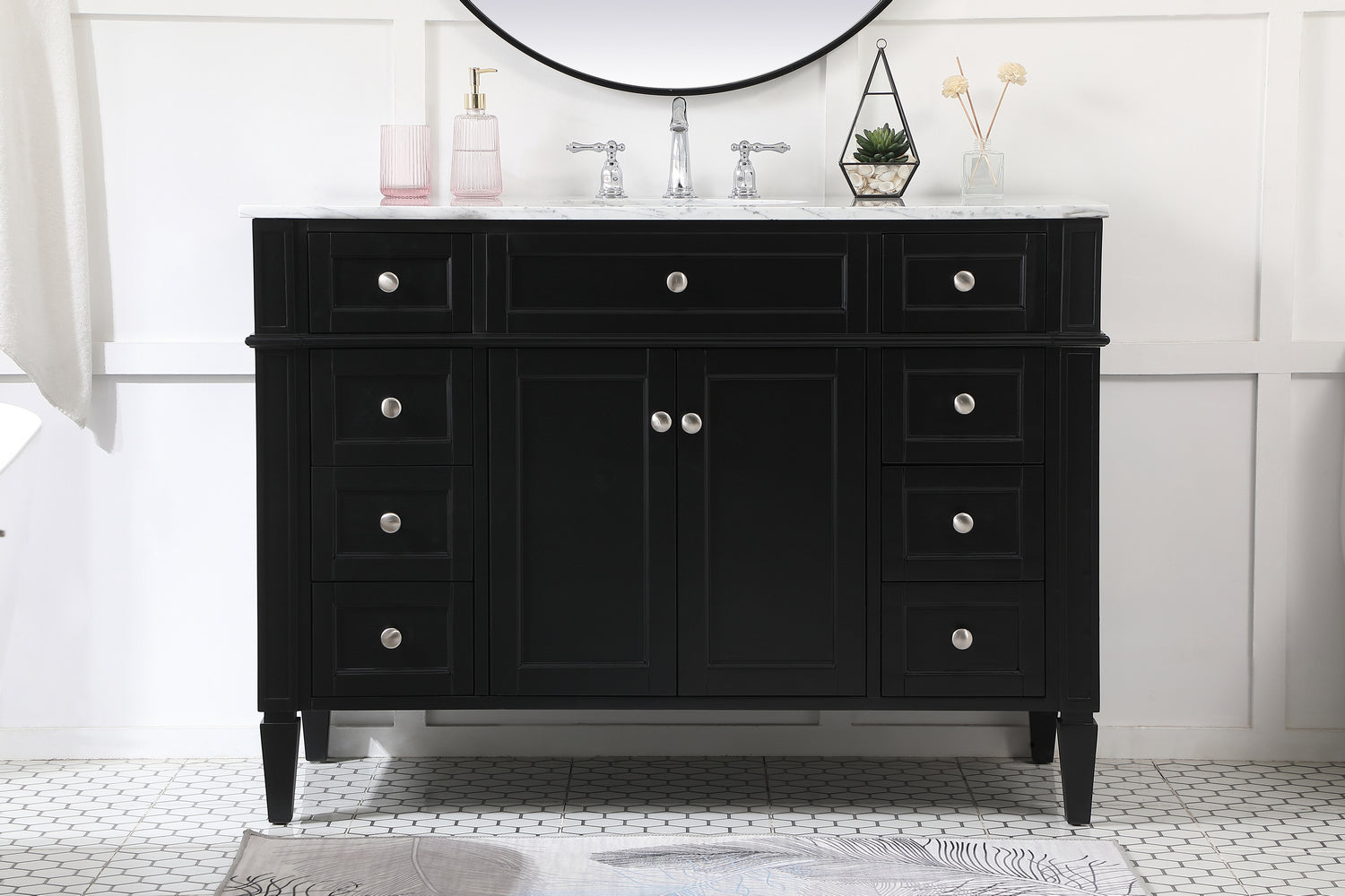 Elegant Lighting - VF12548BK - Bathroom Vanity Set - Park Avenue - Black