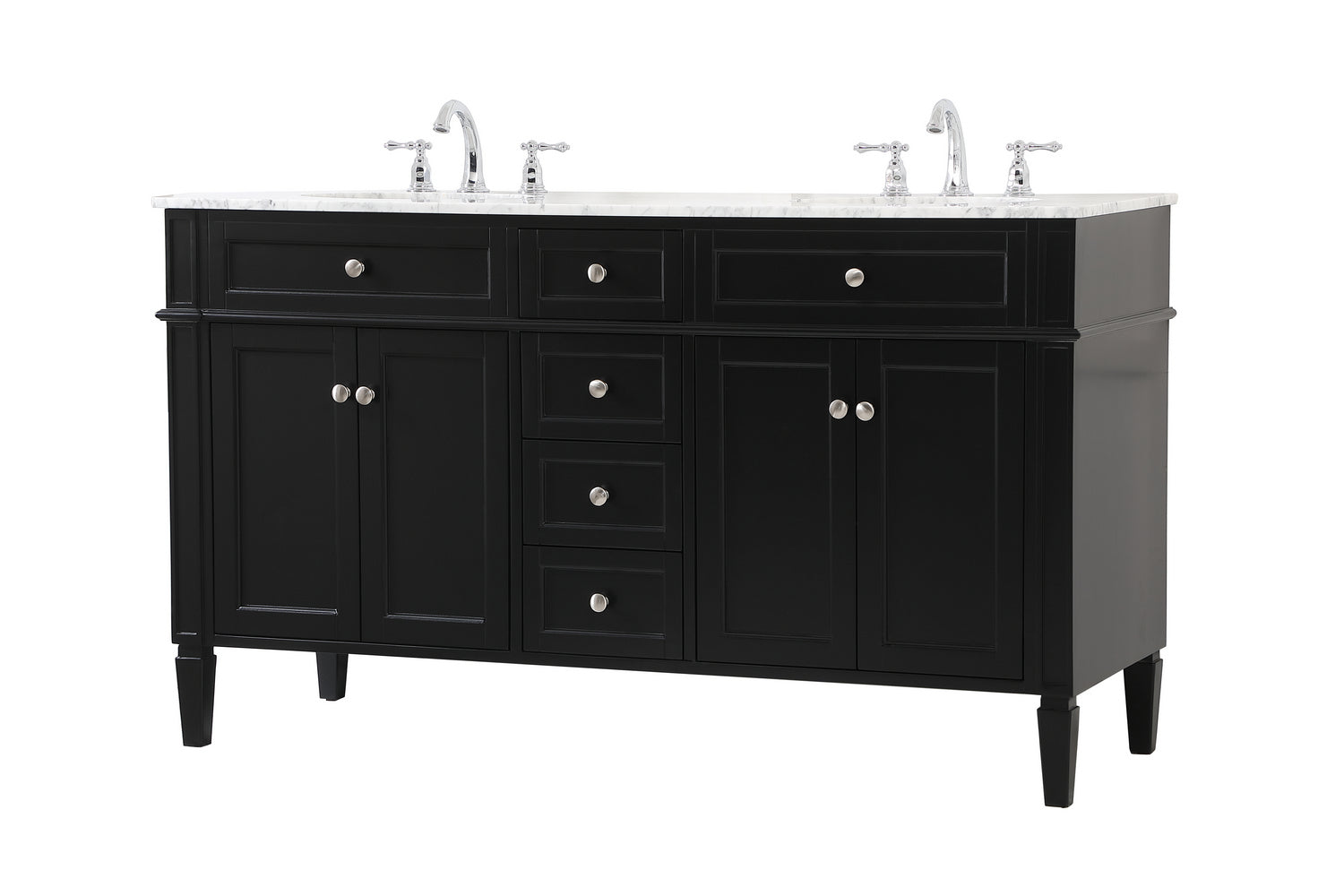 Elegant Lighting - VF12560DBK - Bathroom Vanity Set - Park Avenue - Black