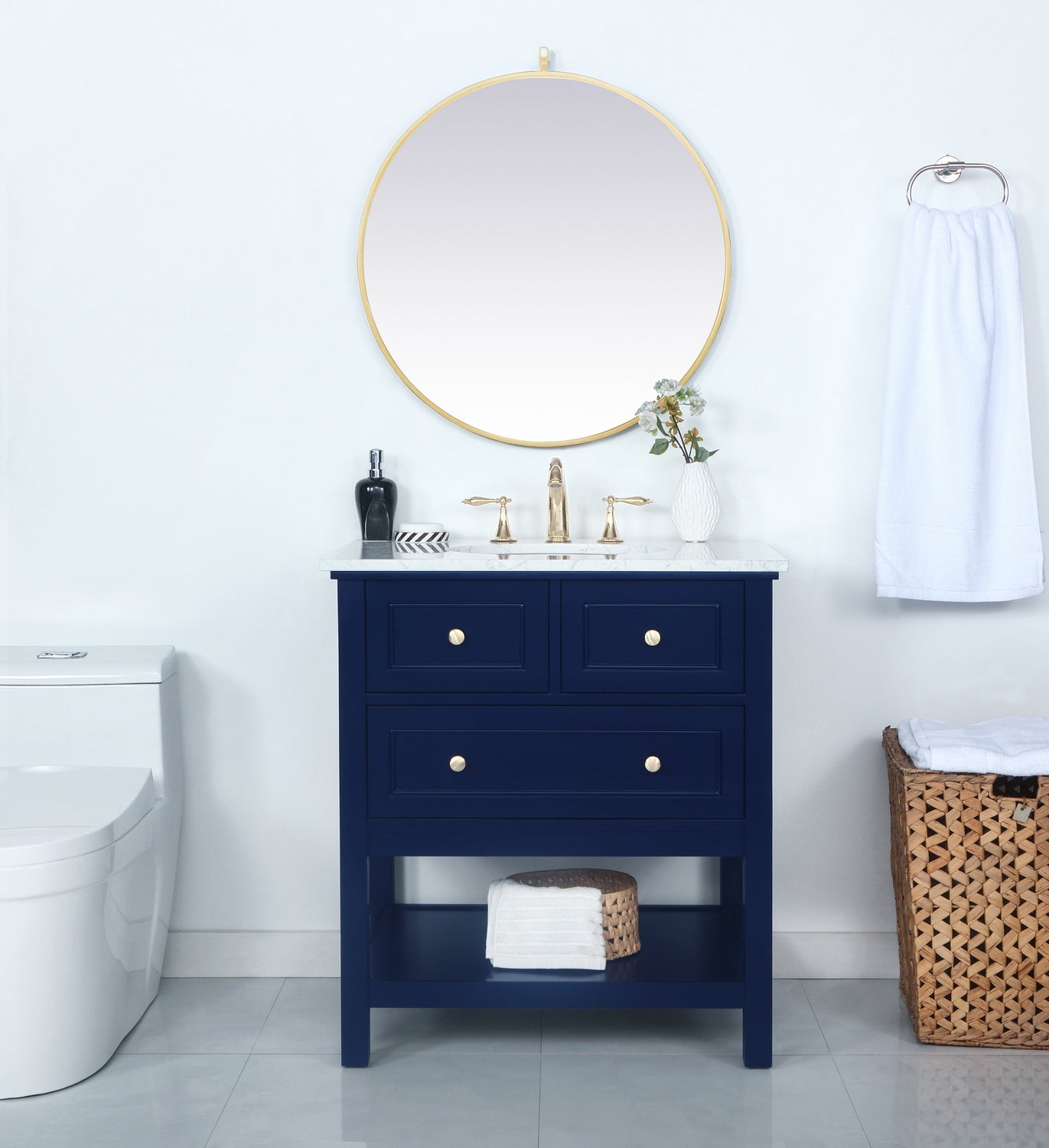 Elegant Lighting - VF27030BL - Bathroom Vanity Set - Metropolis - Blue