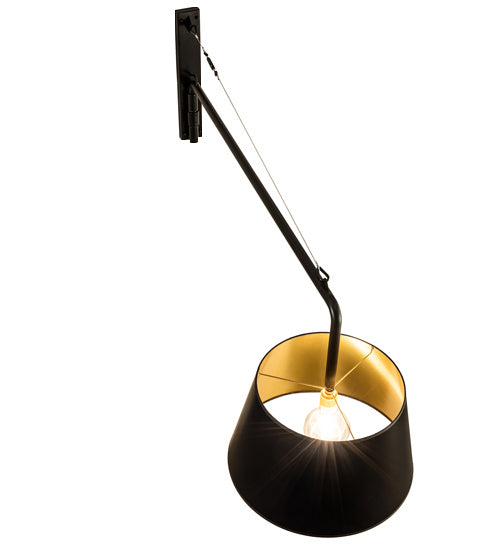 Meyda Tiffany - 229057 - One Light Swing Arm Wall Sconce - Cilindro - Matte Black