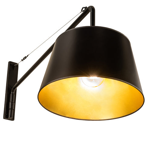 Meyda Tiffany - 229057 - One Light Swing Arm Wall Sconce - Cilindro - Matte Black