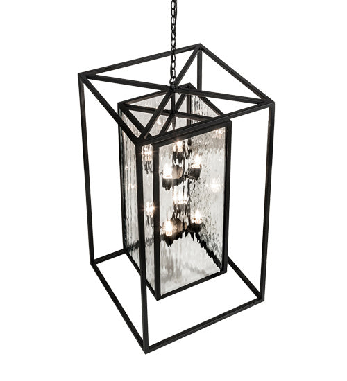 Meyda Tiffany - 235125 - Eight Light Pendant - Kitzi Box - Solar Black