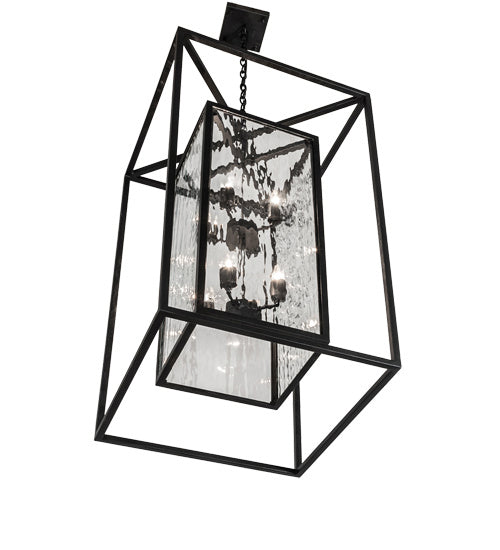 Meyda Tiffany - 235125 - Eight Light Pendant - Kitzi Box - Solar Black