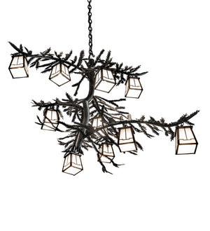 Meyda Tiffany - 235583 - Ten Light Chandelier - Pine Branch - Textured Black