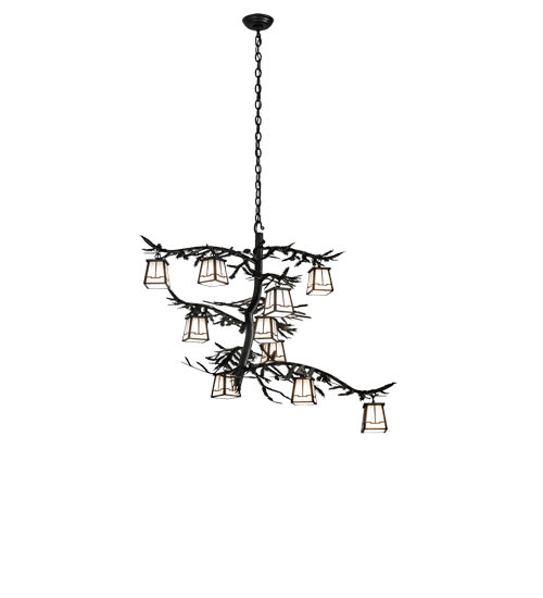 Meyda Tiffany - 235583 - Ten Light Chandelier - Pine Branch - Textured Black