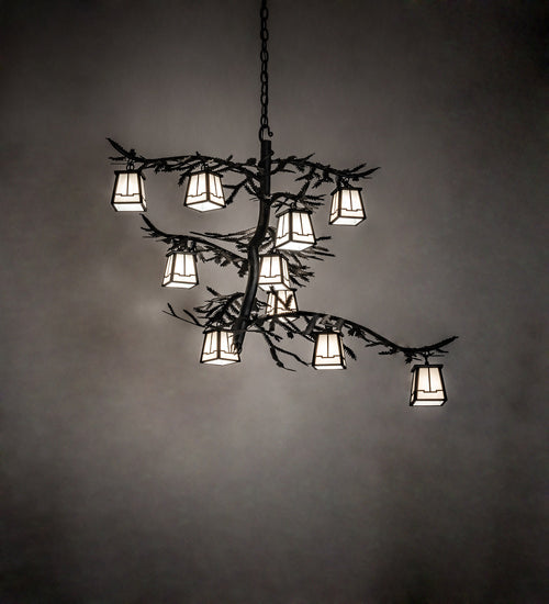 Meyda Tiffany - 235583 - Ten Light Chandelier - Pine Branch - Textured Black