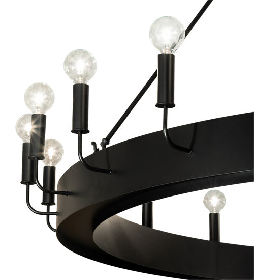 Meyda Tiffany - 236053 - 24 Light Chandelier - Tulin - Flat Black