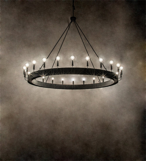 Meyda Tiffany - 236053 - 24 Light Chandelier - Tulin - Flat Black