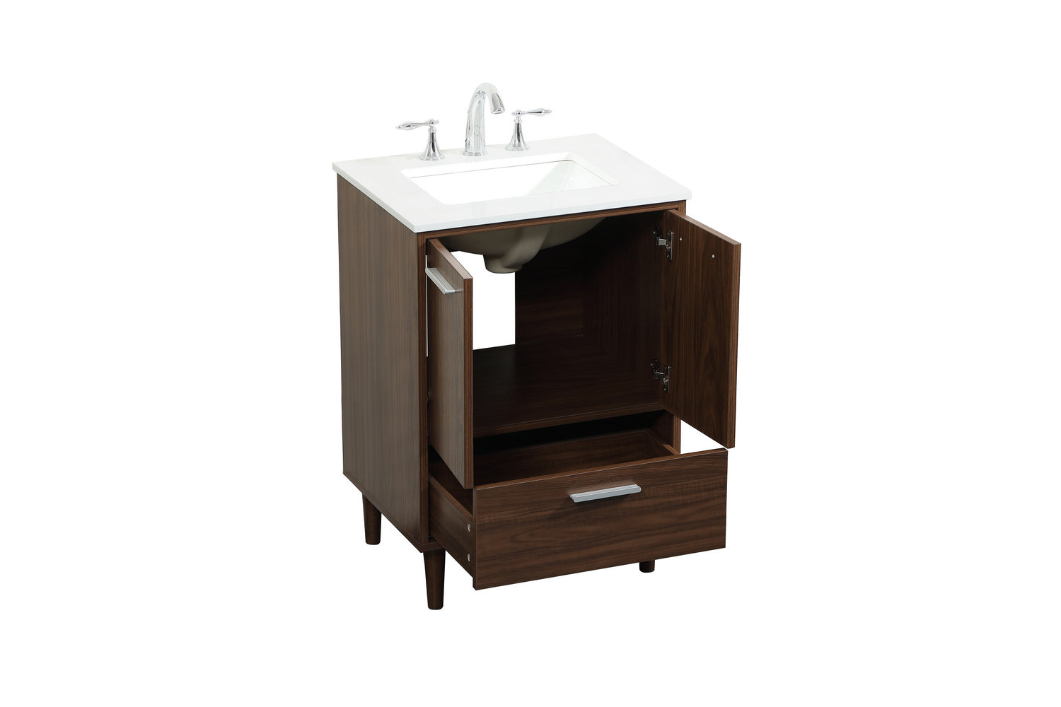 Elegant Lighting - VF47024MWT - Vanity Sink Set - Baldwin - Walnut