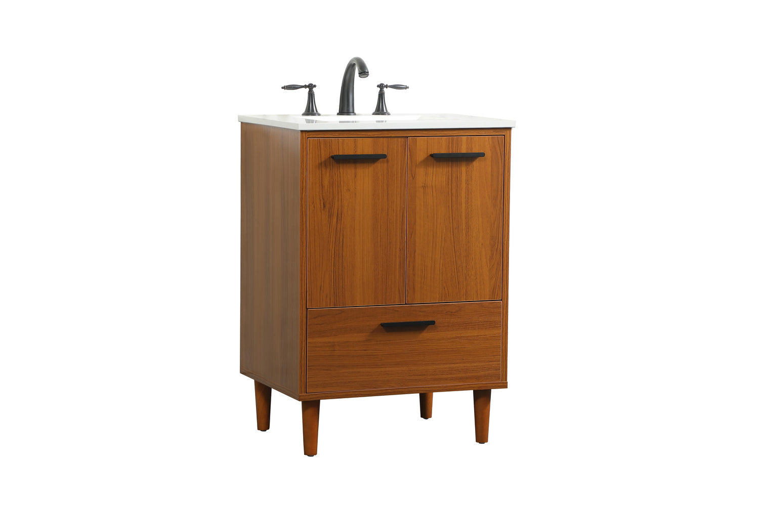 Elegant Lighting - VF47024MTK - Vanity Sink Set - Baldwin - Teak