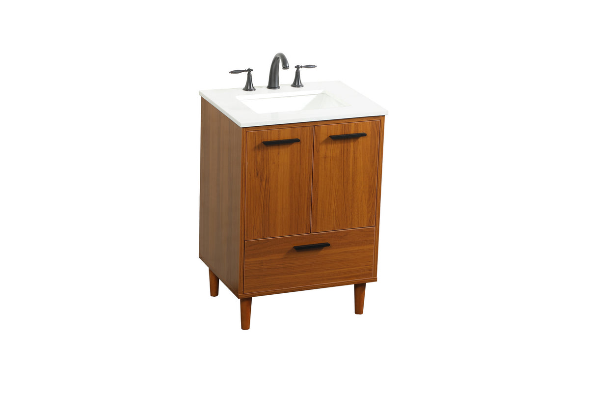 Elegant Lighting - VF47024MTK - Vanity Sink Set - Baldwin - Teak