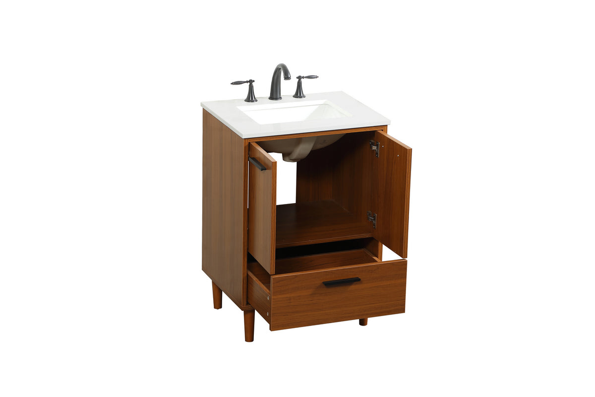 Elegant Lighting - VF47024MTK - Vanity Sink Set - Baldwin - Teak