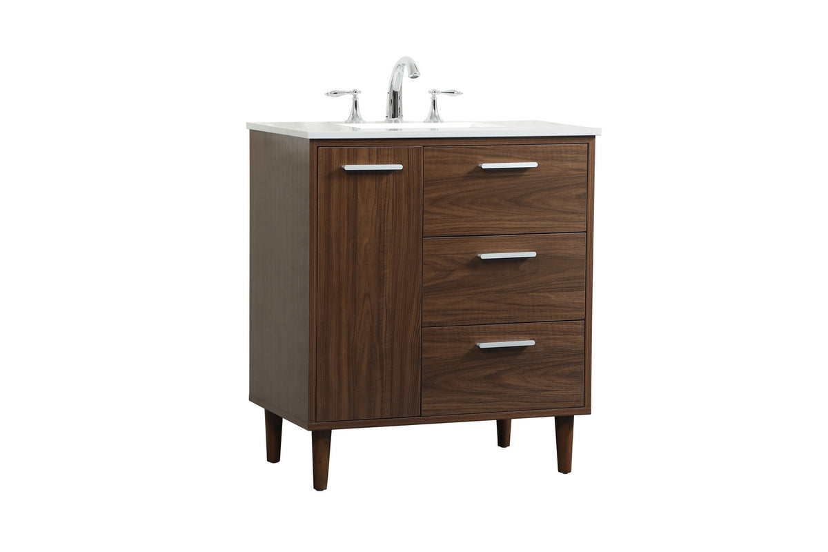 Elegant Lighting - VF47030MWT - Vanity Sink Set - Baldwin - Walnut