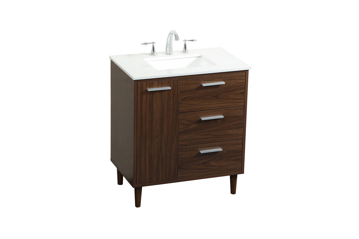 Elegant Lighting - VF47030MWT - Vanity Sink Set - Baldwin - Walnut