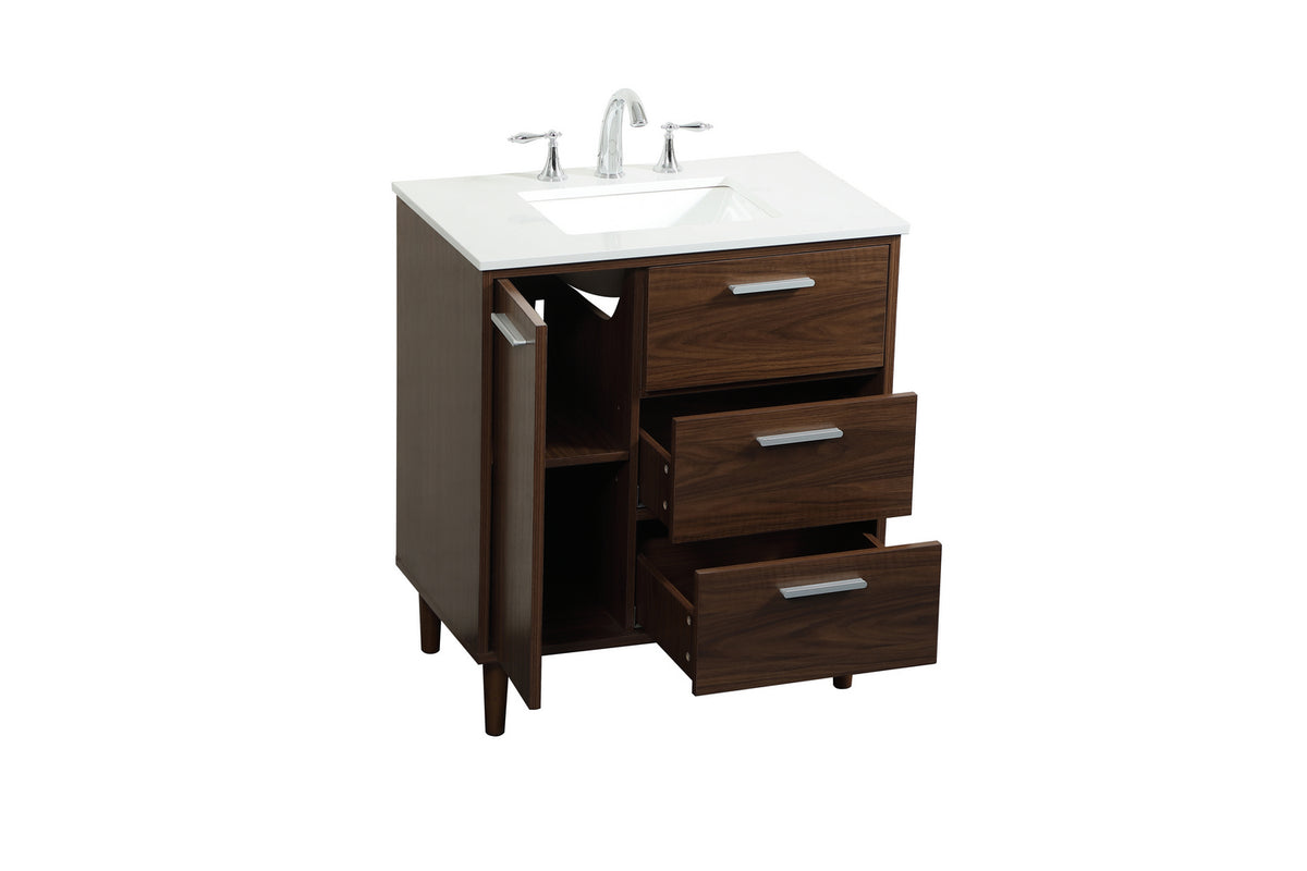 Elegant Lighting - VF47030MWT - Vanity Sink Set - Baldwin - Walnut