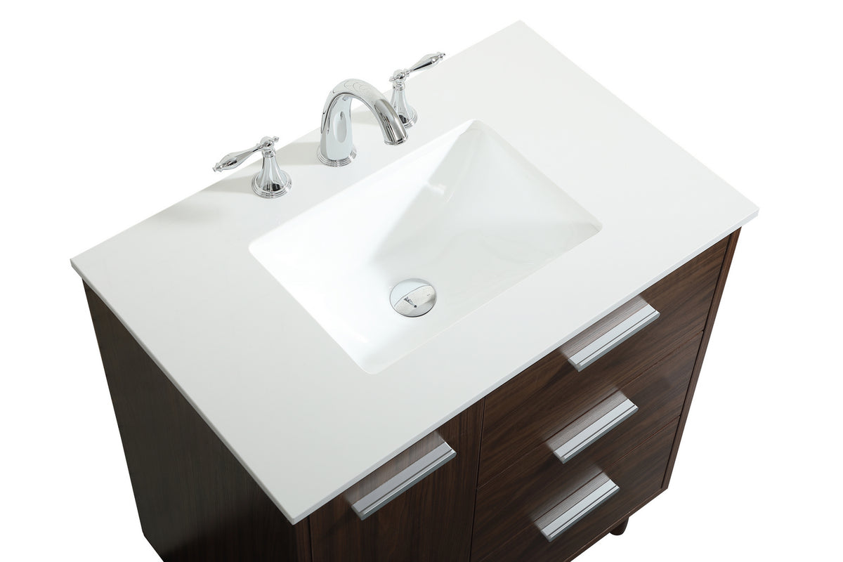 Elegant Lighting - VF47030MWT - Vanity Sink Set - Baldwin - Walnut