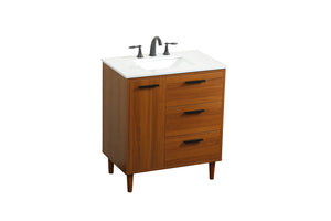 Elegant Lighting - VF47030MTK - Vanity Sink Set - Baldwin - Teak