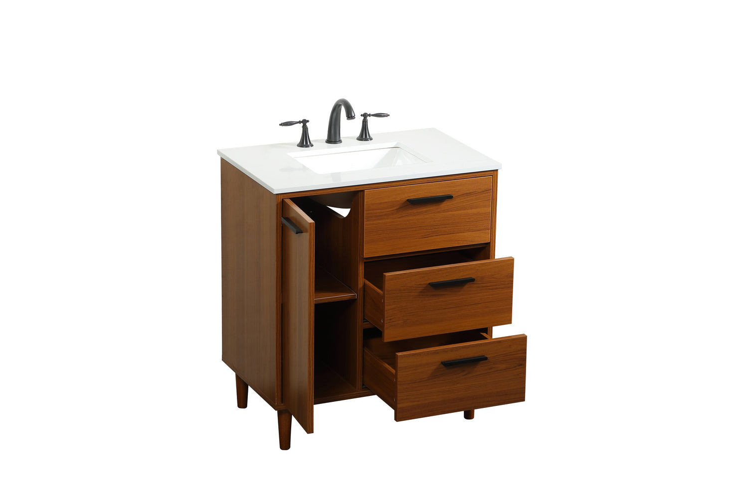 Elegant Lighting - VF47030MTK - Vanity Sink Set - Baldwin - Teak