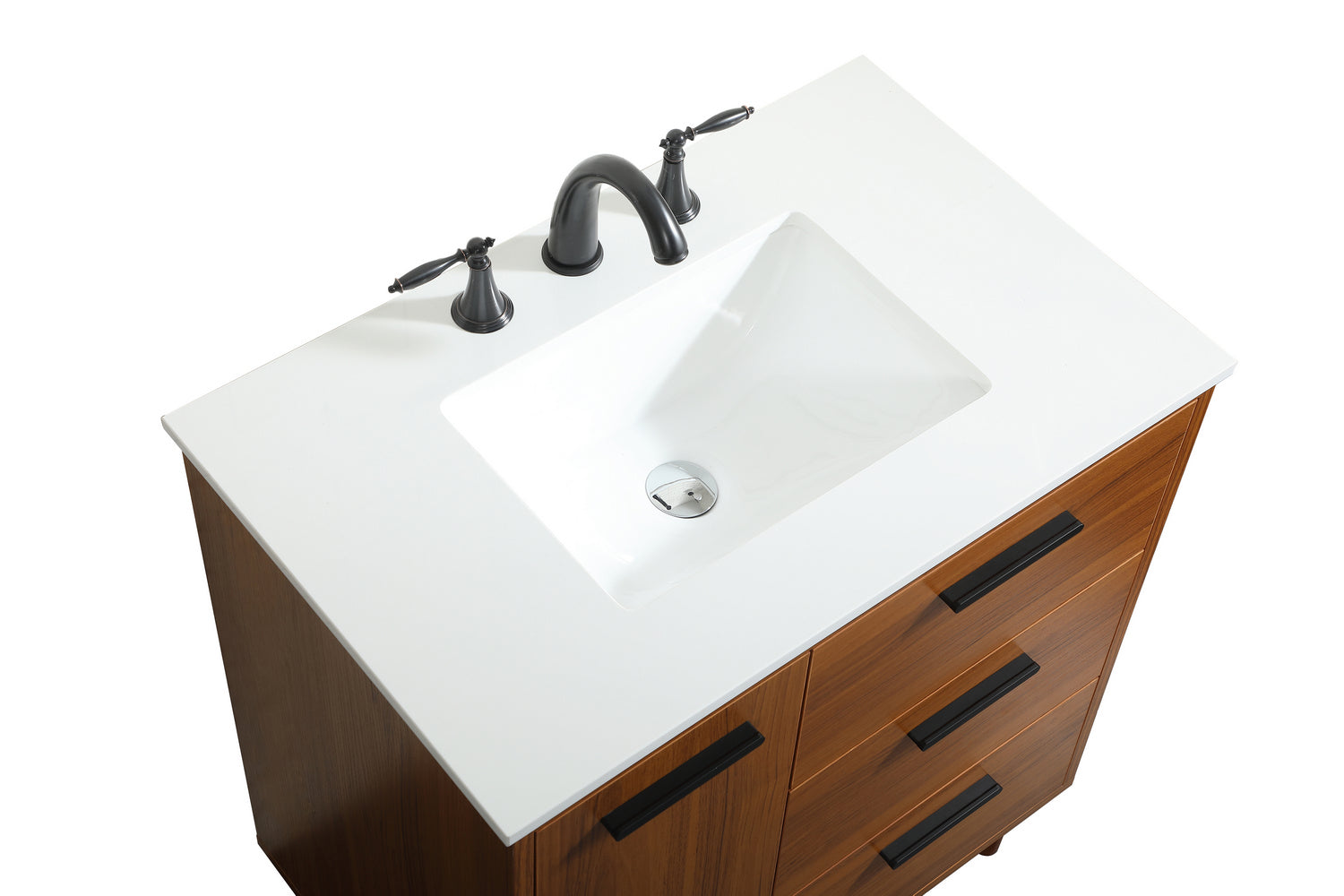 Elegant Lighting - VF47030MTK - Vanity Sink Set - Baldwin - Teak