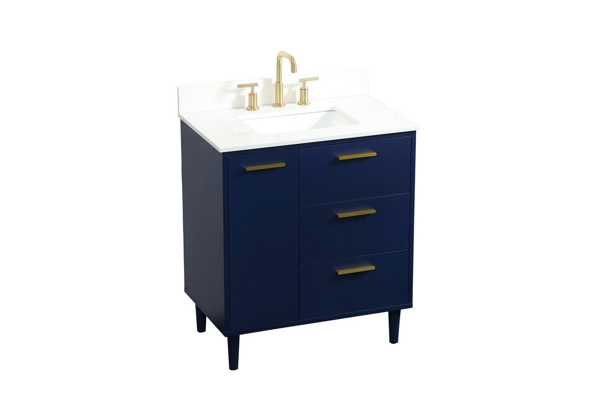 Elegant Lighting - VF47030MBL-BS - Vanity Sink Set - Baldwin - Blue