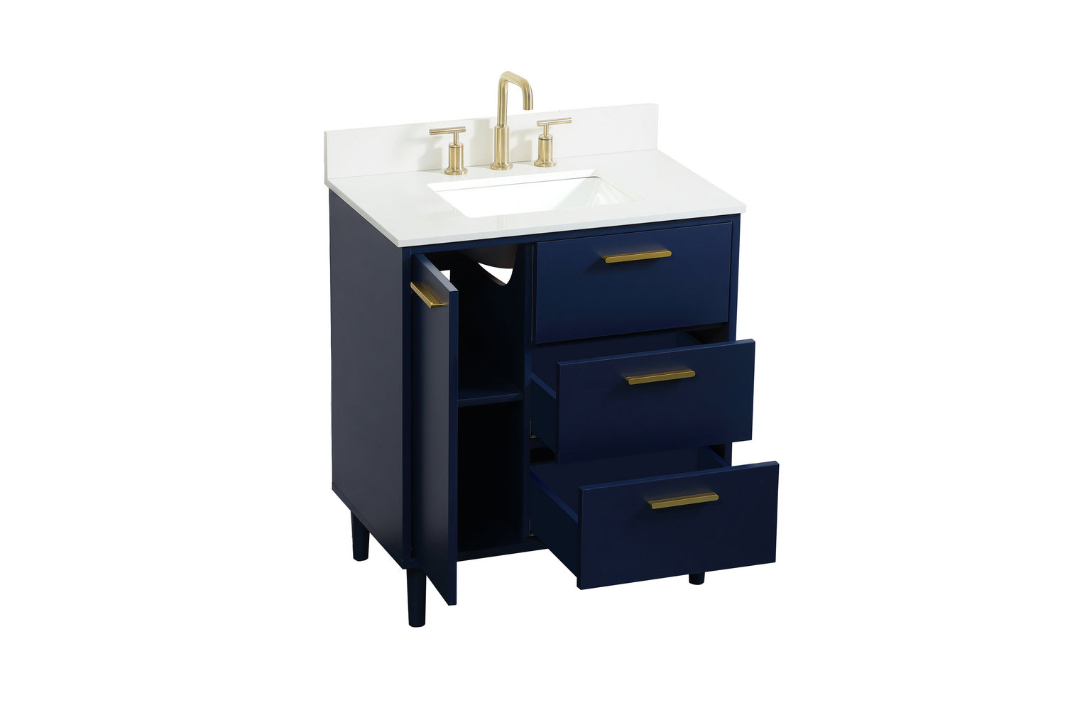 Elegant Lighting - VF47030MBL-BS - Vanity Sink Set - Baldwin - Blue