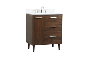 Elegant Lighting - VF47030MWT-BS - Vanity Sink Set - Baldwin - Walnut