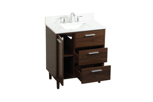 Elegant Lighting - VF47030MWT-BS - Vanity Sink Set - Baldwin - Walnut