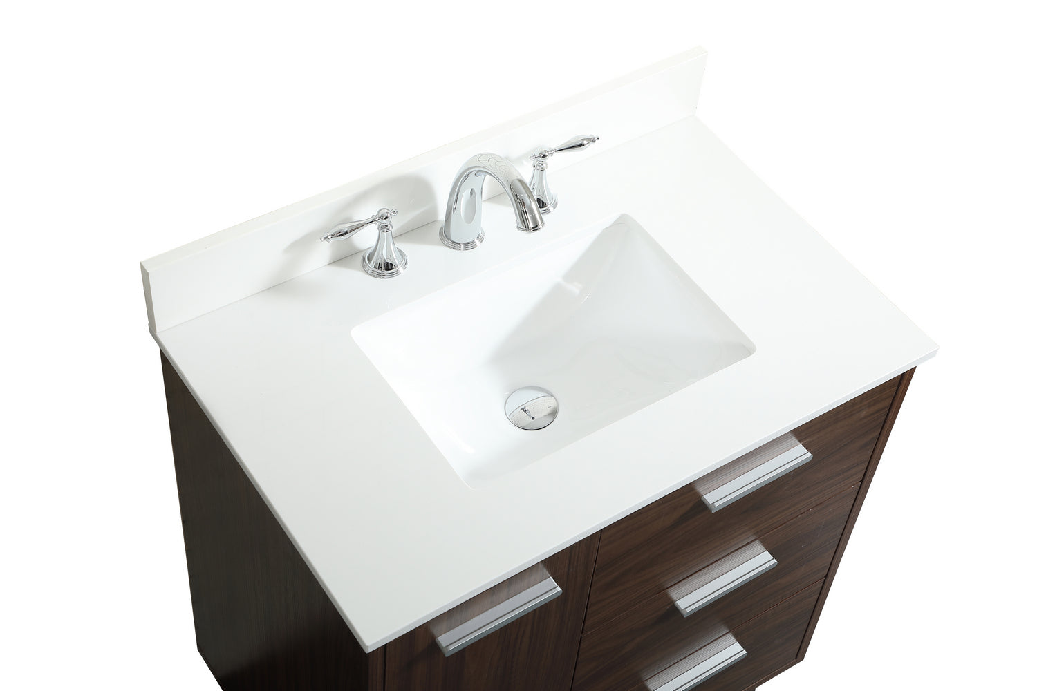 Elegant Lighting - VF47030MWT-BS - Vanity Sink Set - Baldwin - Walnut