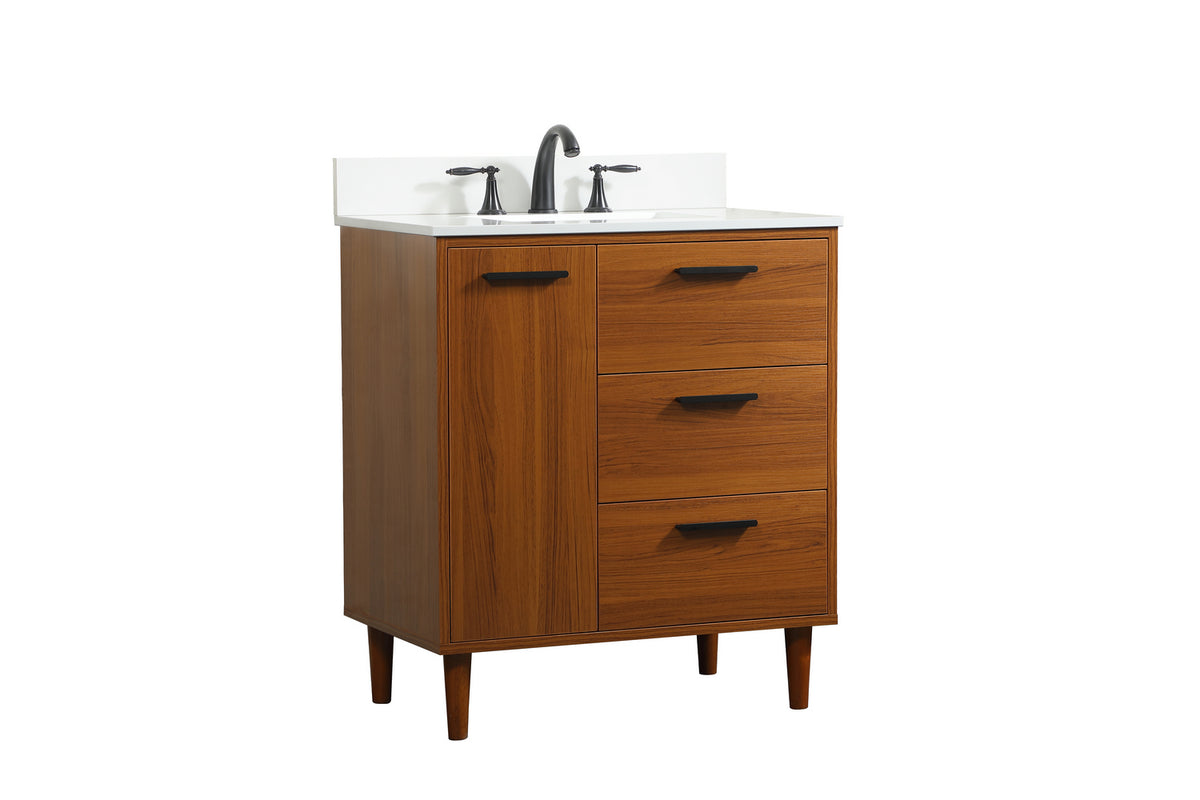 Elegant Lighting - VF47030MTK-BS - Vanity Sink Set - Baldwin - Teak