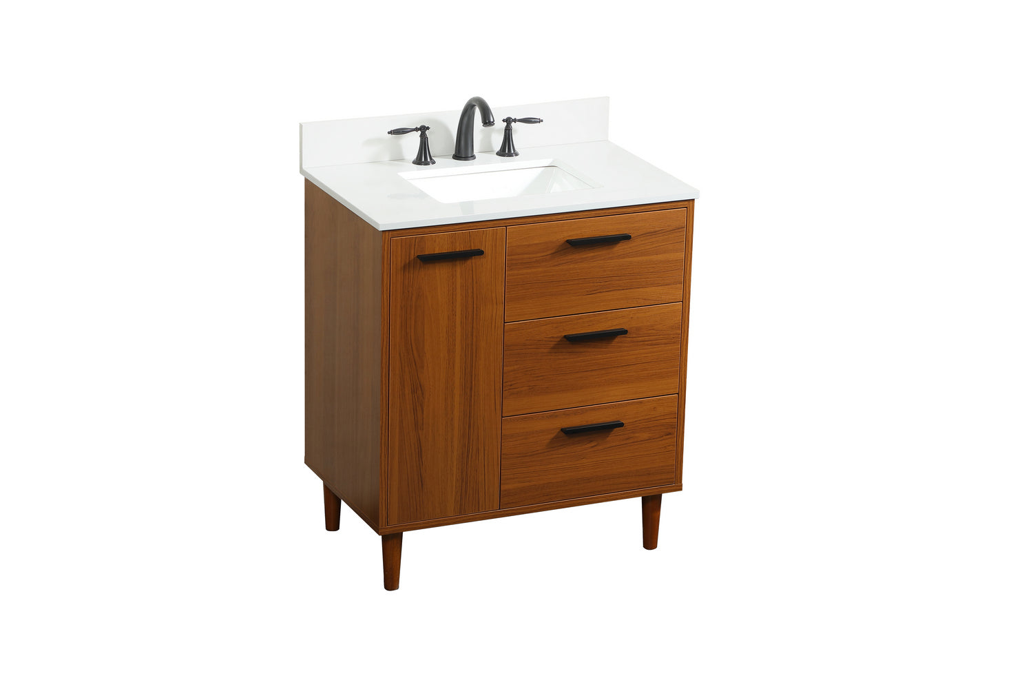 Elegant Lighting - VF47030MTK-BS - Vanity Sink Set - Baldwin - Teak