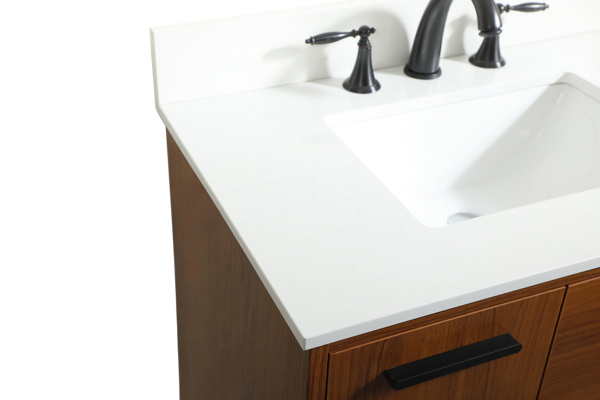 Elegant Lighting - VF47030MTK-BS - Vanity Sink Set - Baldwin - Teak