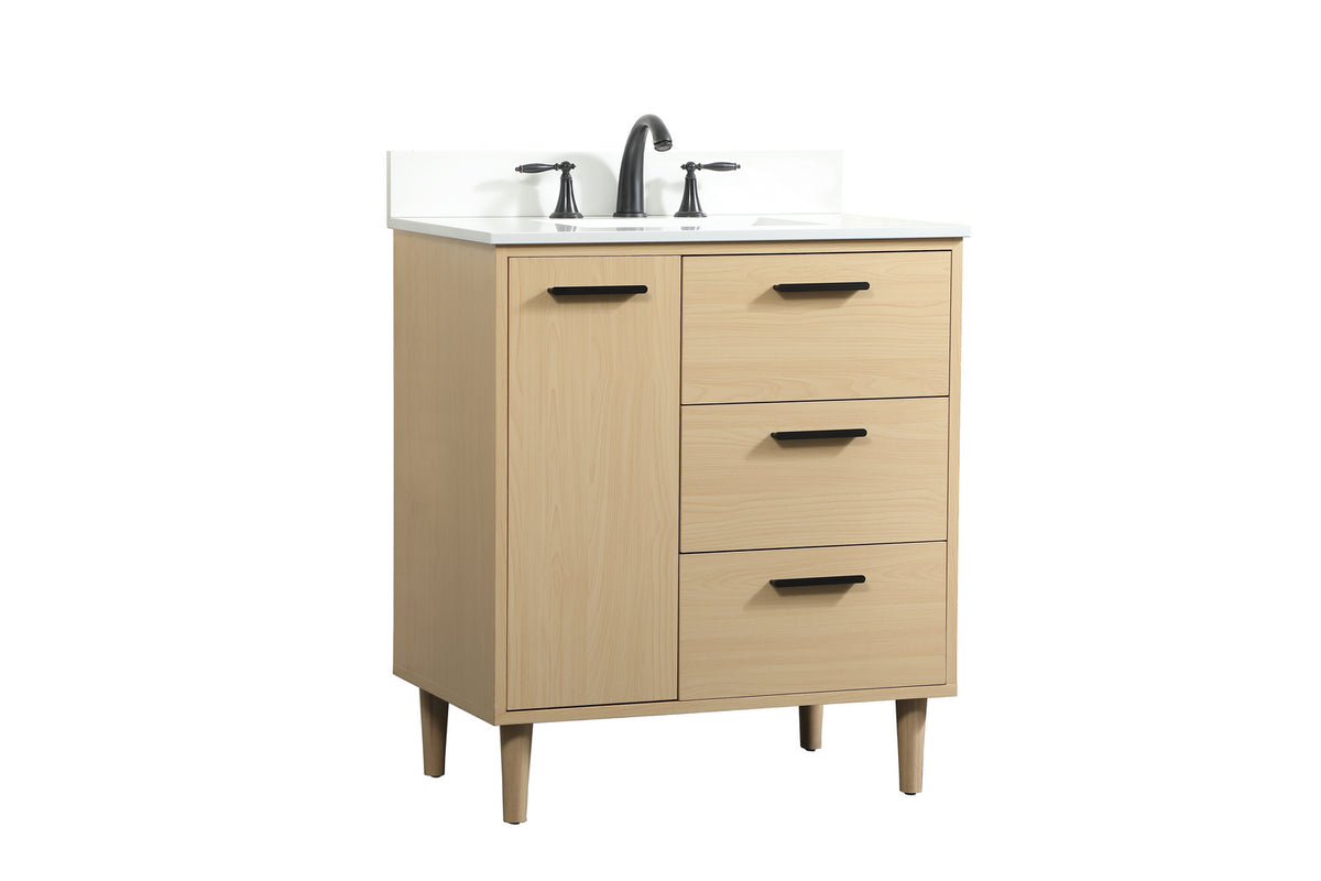 Elegant Lighting - VF47030MMP-BS - Vanity Sink Set - Baldwin - Maple