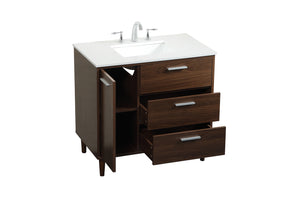 Elegant Lighting - VF47036MWT - Vanity Sink Set - Baldwin - Walnut