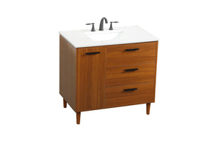 Elegant Lighting - VF47036MTK - Vanity Sink Set - Baldwin - Teak