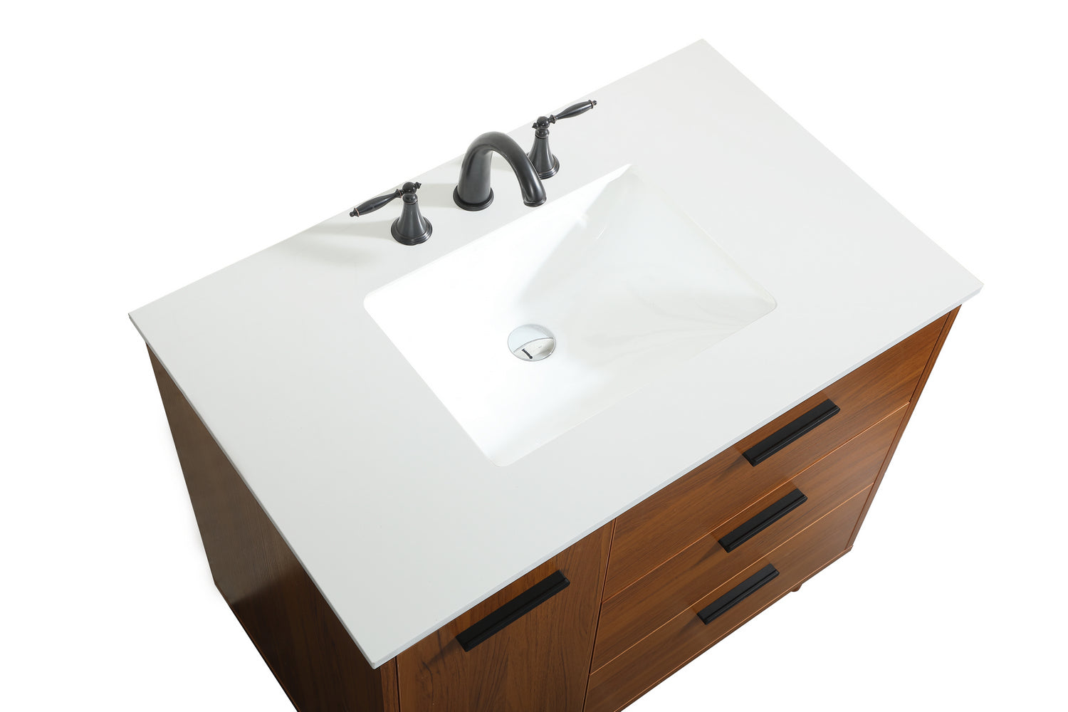 Elegant Lighting - VF47036MTK - Vanity Sink Set - Baldwin - Teak