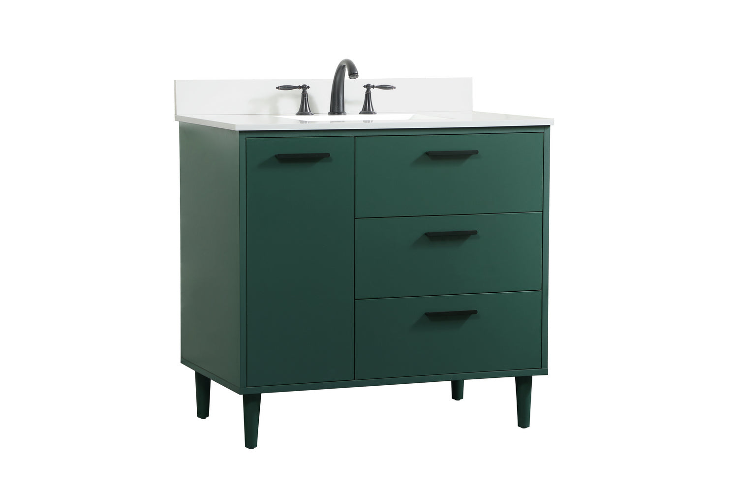 Elegant Lighting - VF47036MGN-BS - Vanity Sink Set - Baldwin - Green