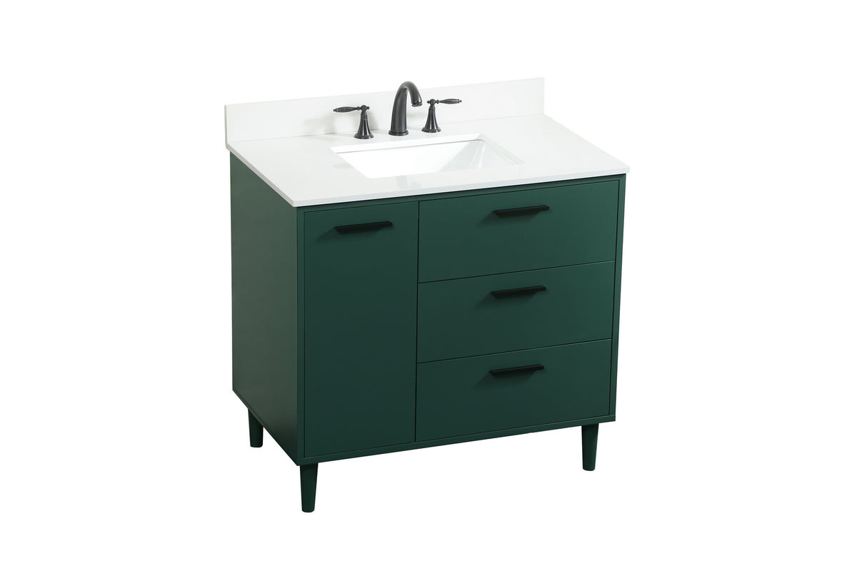 Elegant Lighting - VF47036MGN-BS - Vanity Sink Set - Baldwin - Green