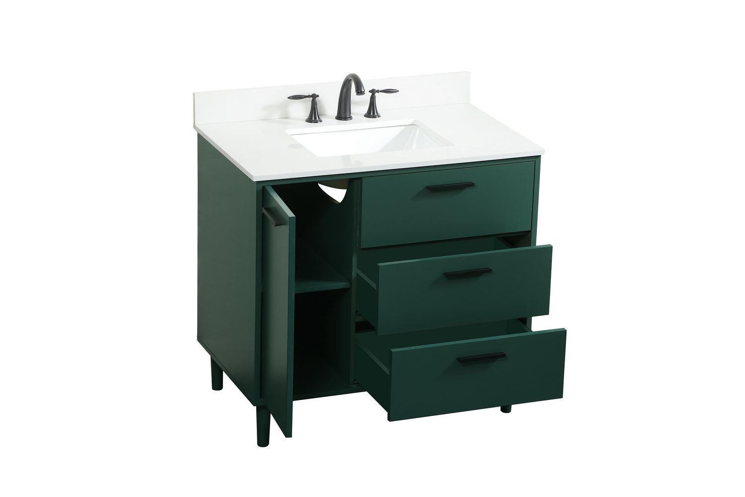 Elegant Lighting - VF47036MGN-BS - Vanity Sink Set - Baldwin - Green