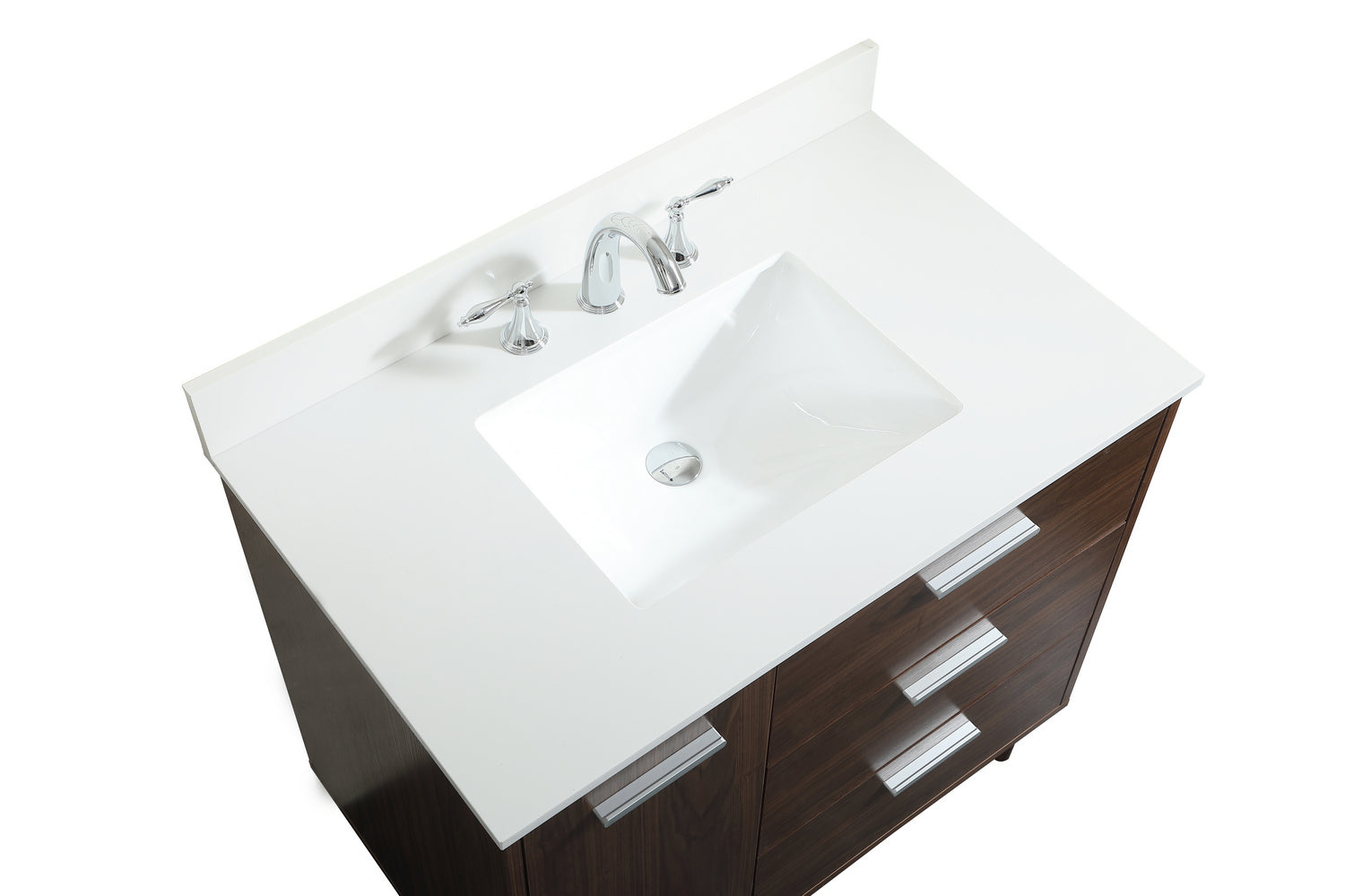 Elegant Lighting - VF47036MWT-BS - Vanity Sink Set - Baldwin - Walnut