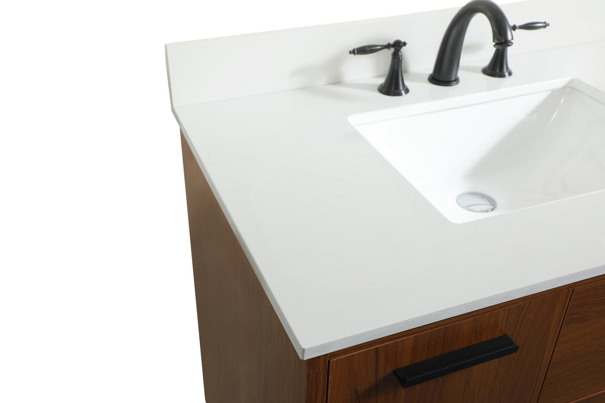 Elegant Lighting - VF47036MTK-BS - Vanity Sink Set - Baldwin - Teak