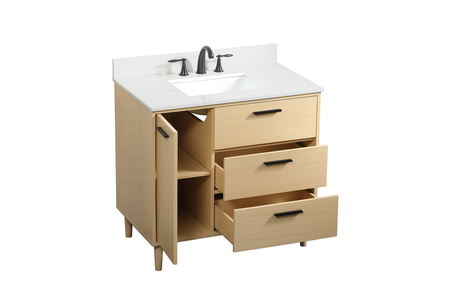 Elegant Lighting - VF47036MMP-BS - Vanity Sink Set - Baldwin - Maple