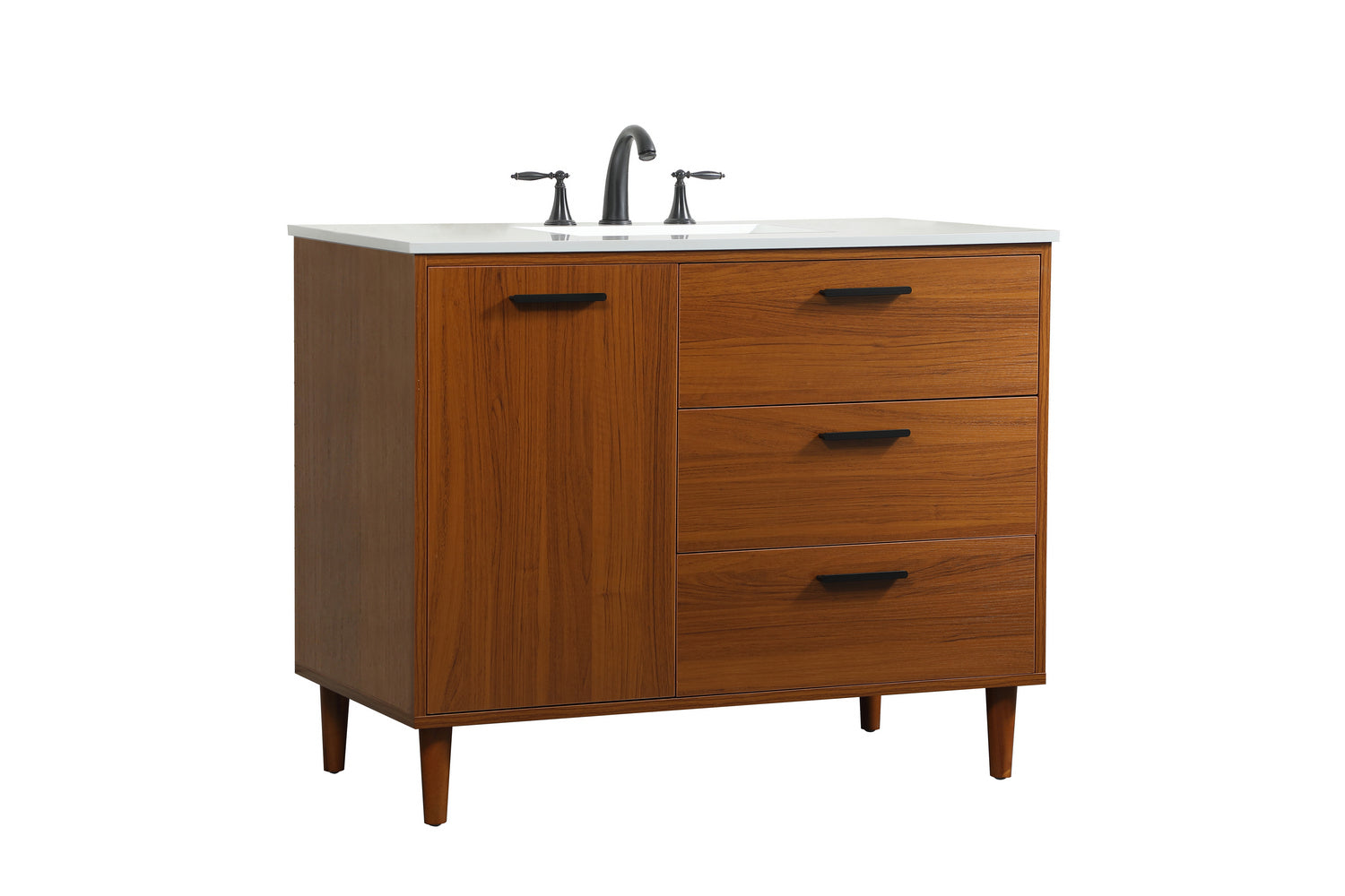 Elegant Lighting - VF47042MTK - Vanity Sink Set - Baldwin - Teak