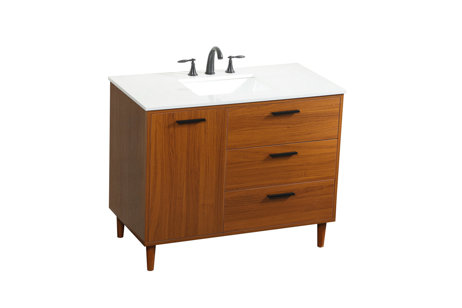 Elegant Lighting - VF47042MTK - Vanity Sink Set - Baldwin - Teak