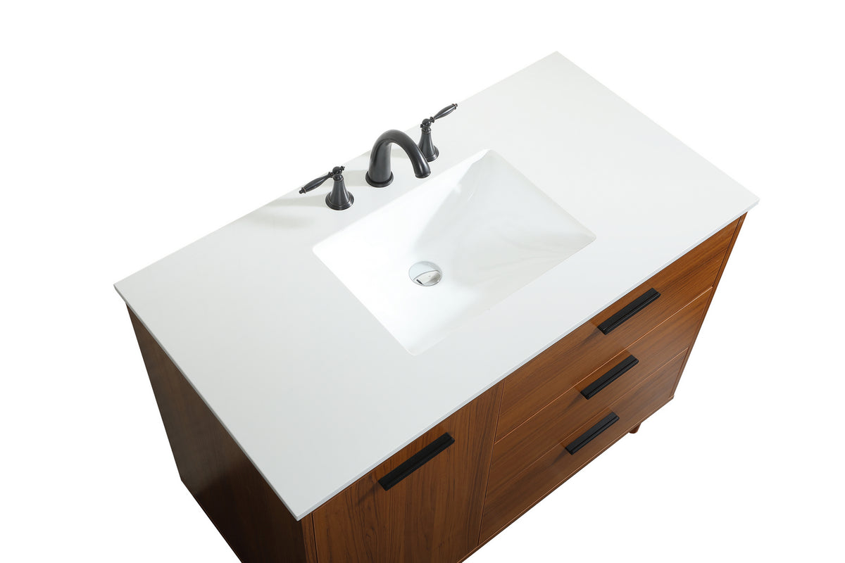 Elegant Lighting - VF47042MTK - Vanity Sink Set - Baldwin - Teak