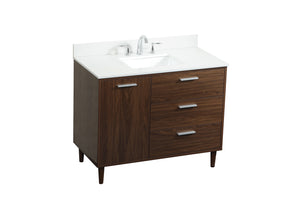 Elegant Lighting - VF47042MWT-BS - Vanity Sink Set - Baldwin - Walnut