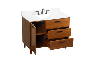 Elegant Lighting - VF47042MTK-BS - Vanity Sink Set - Baldwin - Teak