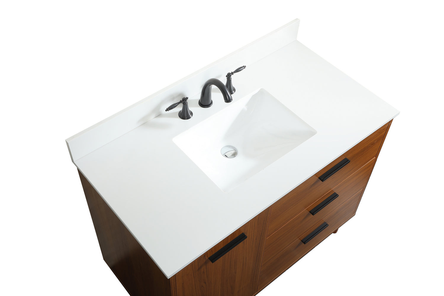 Elegant Lighting - VF47042MTK-BS - Vanity Sink Set - Baldwin - Teak