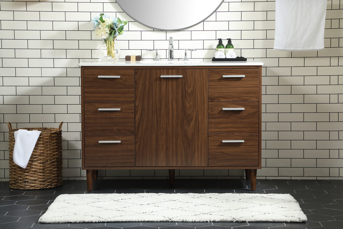 Elegant Lighting - VF47048MWT - Vanity Sink Set - Baldwin - Walnut