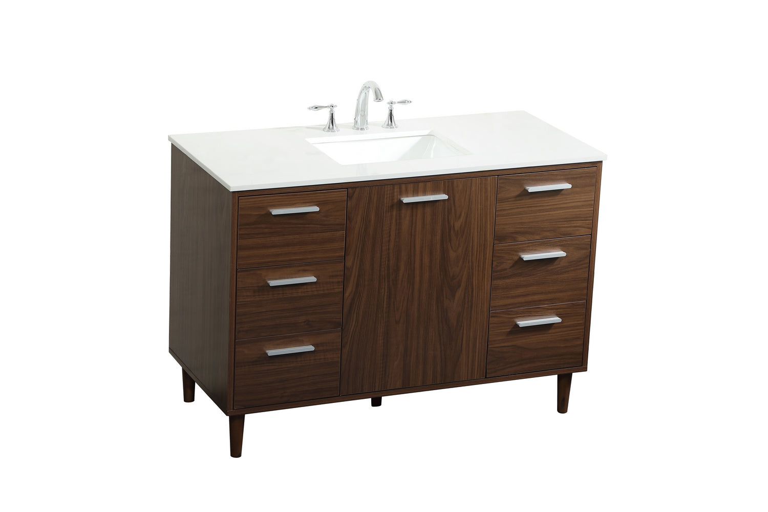 Elegant Lighting - VF47048MWT - Vanity Sink Set - Baldwin - Walnut